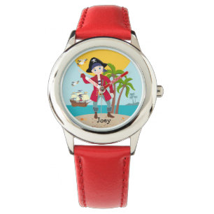 Piratenkindergeburtstags-Party Armbanduhr