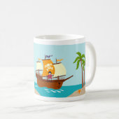 Piratenkindergeburtstags-Party Kaffeetasse (VorderseiteRechts)