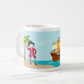 Piratenkindergeburtstags-Party Kaffeetasse (Vorderseite Links)