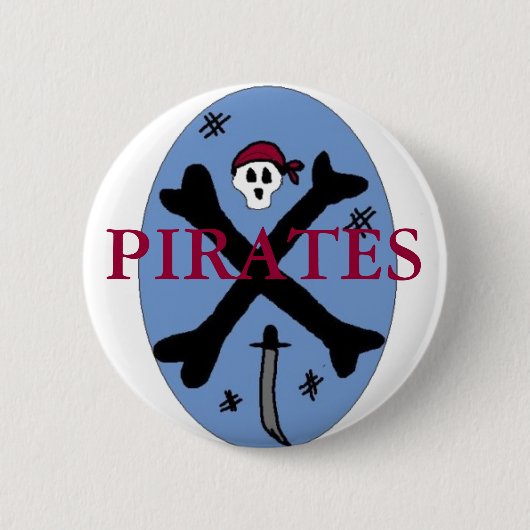 Piratenknochen Button (Vorderseite)