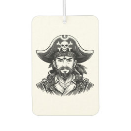 Piratenkopf mit Hut Seemann und Augenklappe und Bä Autolufterfrischer
