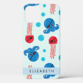 Piratenkopus, Piratenquallen, Meer, Ihr Name Case-Mate iPhone Hülle (Rückseite)