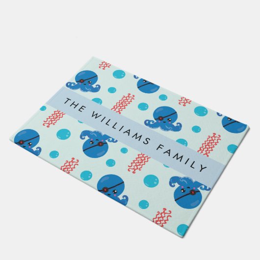 Piratenkopus, Piratenquallen, Meer, Ihr Name Fußmatte (Schrägansicht)