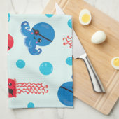 Piratenkopus, Piratenquallen, Meer, Ihr Name Geschirrtuch (Viertel Falte)