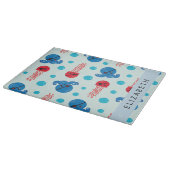 Piratenkopus, Piratenquallen, Meer, Ihr Name Schneidebrett (Ecke)