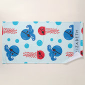 Piratenkopus, Piratenquallen, Meer, Ihr Name Strandtuch (Vorderseite)