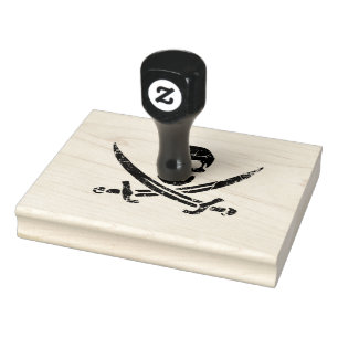 Piratenkreuz Gummistempel