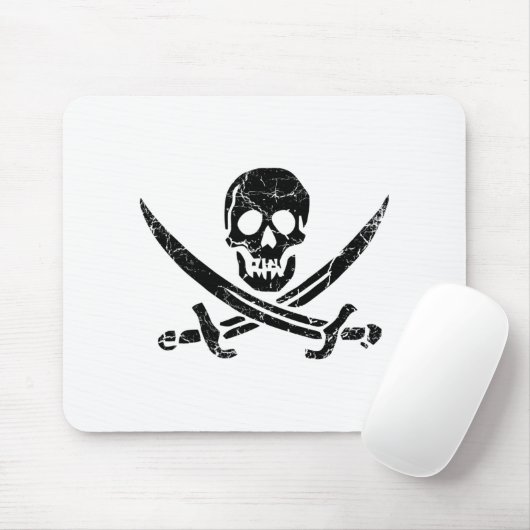 Piratenkreuz Mousepad (Mit Mouse)