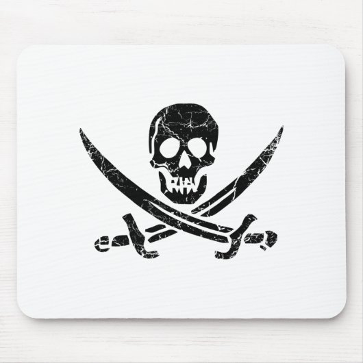 Piratenkreuz Mousepad (Vorne)