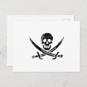 Piratenkreuz Postkarte (Vorne/Hinten)