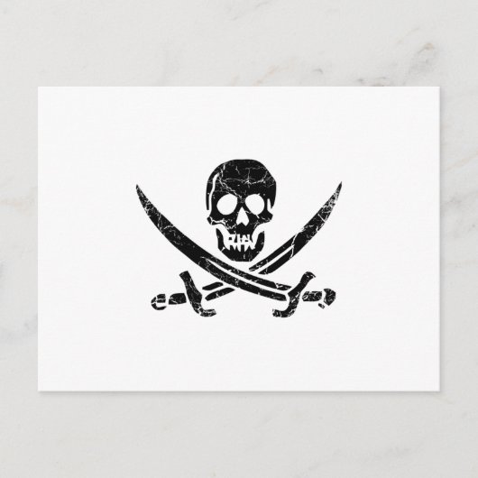 Piratenkreuz Postkarte (Vorderseite)