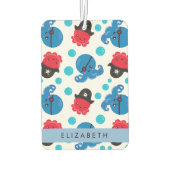 Piratenktopus, Octopus-Muster, Meer, Ihr Name Autolufterfrischer (Rückseite)