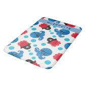 Piratenktopus, Octopus-Muster, Meer, Ihr Name Badematte (Schrägansicht)