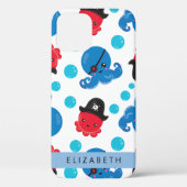 Piratenktopus, Octopus-Muster, Meer, Ihr Name Case-Mate iPhone Hülle (Rückseite)