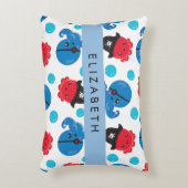 Piratenktopus, Octopus-Muster, Meer, Ihr Name Dekokissen (Vorderseite(Vertikal))