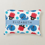 Piratenktopus, Octopus-Muster, Meer, Ihr Name Dekokissen (Rückseite)