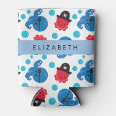 Piratenktopus, Octopus-Muster, Meer, Ihr Name Dosenkühler (Vorderseite)