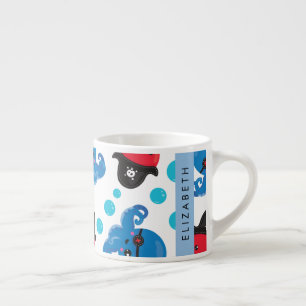 Piratenktopus, Octopus-Muster, Meer, Ihr Name Espressotasse