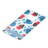 Piratenktopus, Octopus-Muster, Meer, Ihr Name Geldbeutel Flaschenöffner (Vorderseite Schrägansicht)