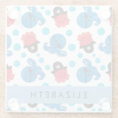 Piratenktopus, Octopus-Muster, Meer, Ihr Name Glasuntersetzer (Rückseite)