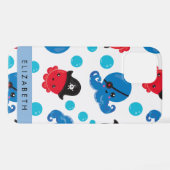 Piratenktopus, Octopus-Muster, Meer, Ihr Name iPhone Hülle (Rückseite (Horizontal))