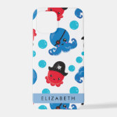Piratenktopus, Octopus-Muster, Meer, Ihr Name iPhone Hülle (Rückseite)