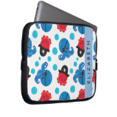 Piratenktopus, Octopus-Muster, Meer, Ihr Name Laptopschutzhülle (Vorne Rechts)