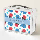 Piratenktopus, Octopus-Muster, Meer, Ihr Name Metall Brotdose (Vorderseite)