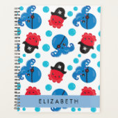 Piratenktopus, Octopus-Muster, Meer, Ihr Name Planer (Vorderseite)