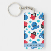 Piratenktopus, Octopus-Muster, Meer, Ihr Name Schlüsselanhänger (Vorderseite)