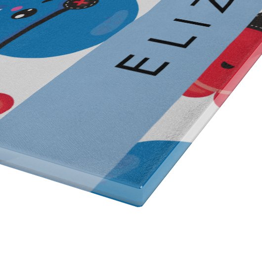 Piratenktopus, Octopus-Muster, Meer, Ihr Name Schneidebrett (Ecke)