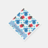 Piratenktopus, Octopus-Muster, Meer, Ihr Name Serviette (Ecke)