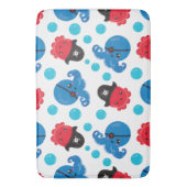 Piratenktopus, Octopusmuster, Meerestiere Badematte (Vorderseite Vertikal)