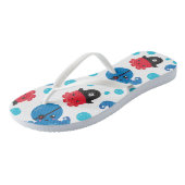 Piratenktopus, Octopusmuster, Meerestiere Badesandalen (Schrägansicht)