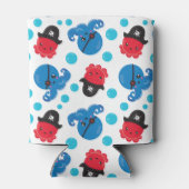 Piratenktopus, Octopusmuster, Meerestiere Dosenkühler (Rückseite)