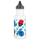 Piratenktopus, Octopusmuster, Meerestiere Edelstahlflasche (Links)
