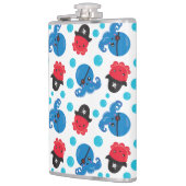 Piratenktopus, Octopusmuster, Meerestiere Flachmann (Links)