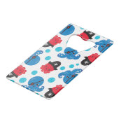 Piratenktopus, Octopusmuster, Meerestiere Geldbeutel Flaschenöffner (Rückseite Schrägansicht)