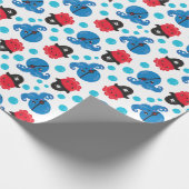 Piratenktopus, Octopusmuster, Meerestiere Geschenkpapier (Ecke)