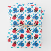 Piratenktopus, Octopusmuster, Meerestiere Geschenkpapier Set (Beispiel)