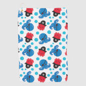 Piratenktopus, Octopusmuster, Meerestiere Golfhandtuch (Vorderseite)
