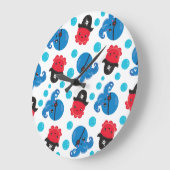 Piratenktopus, Octopusmuster, Meerestiere Große Wanduhr (Winkel)