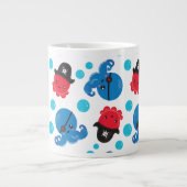 Piratenktopus, Octopusmuster, Meerestiere Jumbo-Tasse (Vorderseite)