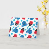 Piratenktopus, Octopusmuster, Meerestiere Karte (Gelbe Blume)