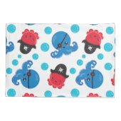Piratenktopus, Octopusmuster, Meerestiere Kissenbezug (Rückseite)