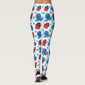 Piratenktopus, Octopusmuster, Meerestiere Leggings (Rückseite)