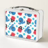 Piratenktopus, Octopusmuster, Meerestiere Metall Brotdose (Vorderseite)