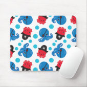 Piratenktopus, Octopusmuster, Meerestiere Mousepad (Mit Mouse)