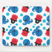Piratenktopus, Octopusmuster, Meerestiere Mousepad (Vorne)