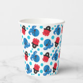 Piratenktopus, Octopusmuster, Meerestiere Pappbecher (Rückseite)